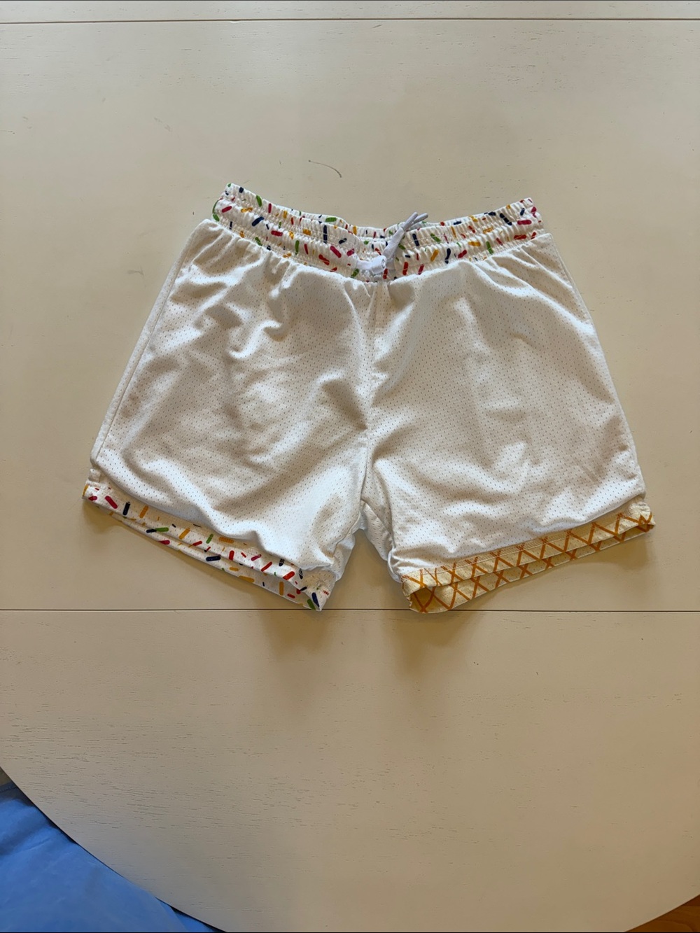 BASEBALL LIFESTYLE 101 ICE CREAM MESH SHORTS VANILLA - Picture 6 of 9